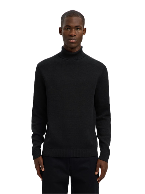 Dane LS Knit Structure Roll Neck