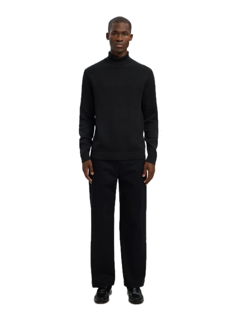 Dane LS Knit Structure Roll Neck