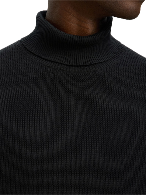 Dane LS Knit Structure Roll Neck