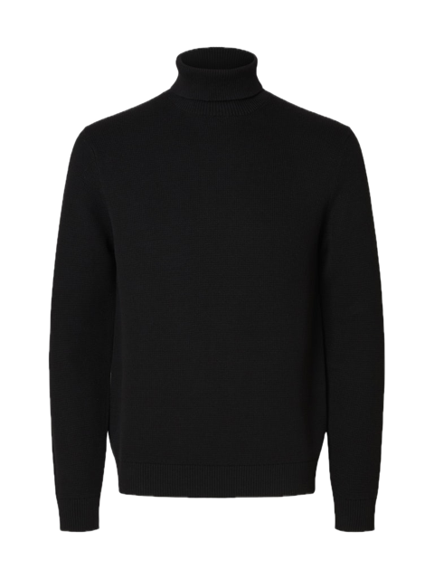 Dane LS Knit Structure Roll Neck