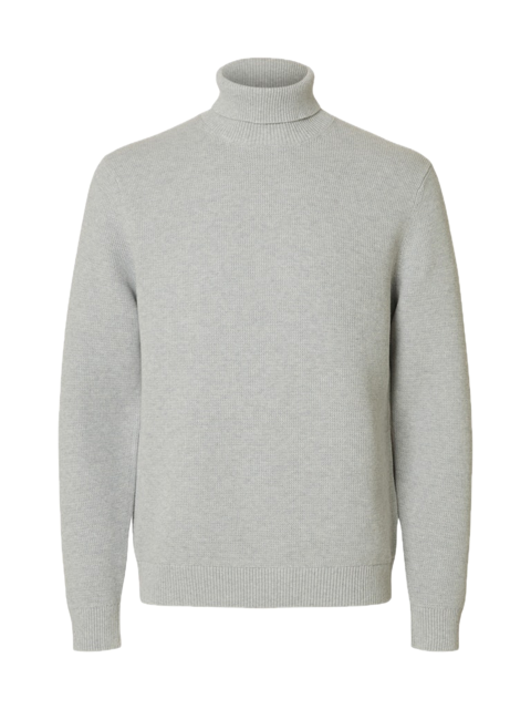 Dane LS Knit Structure Roll Neck