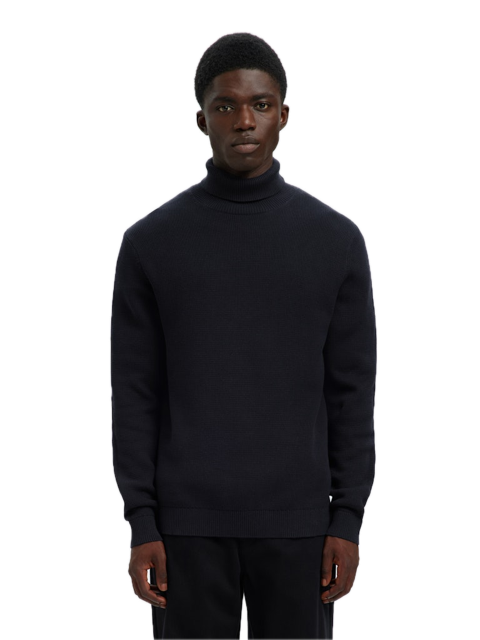 Dane LS Knit Structure Roll Neck