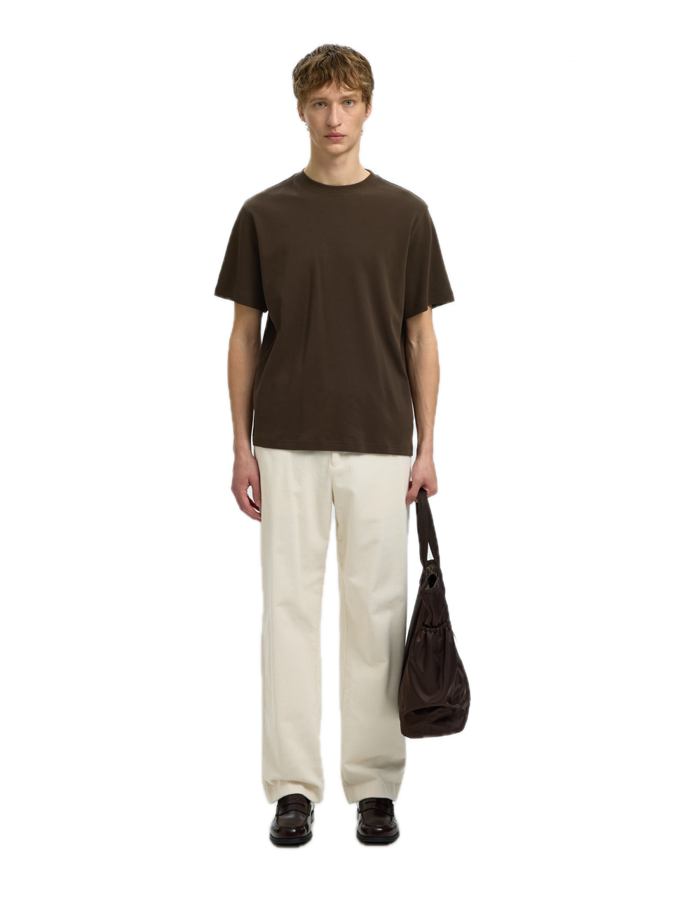 Taj Mid WGT Peach SS O Neck