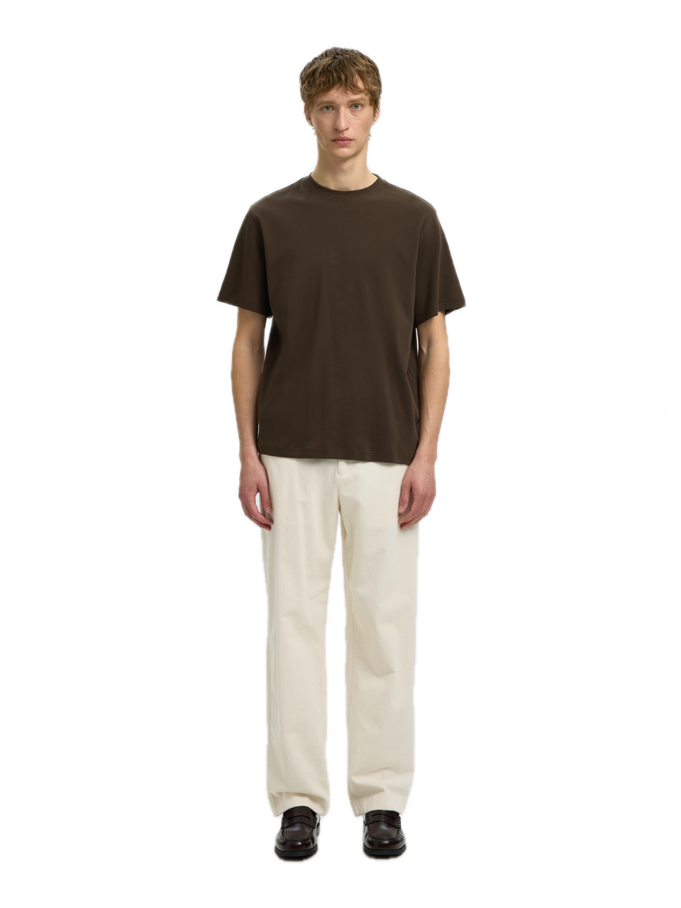 Taj Mid WGT Peach SS O Neck