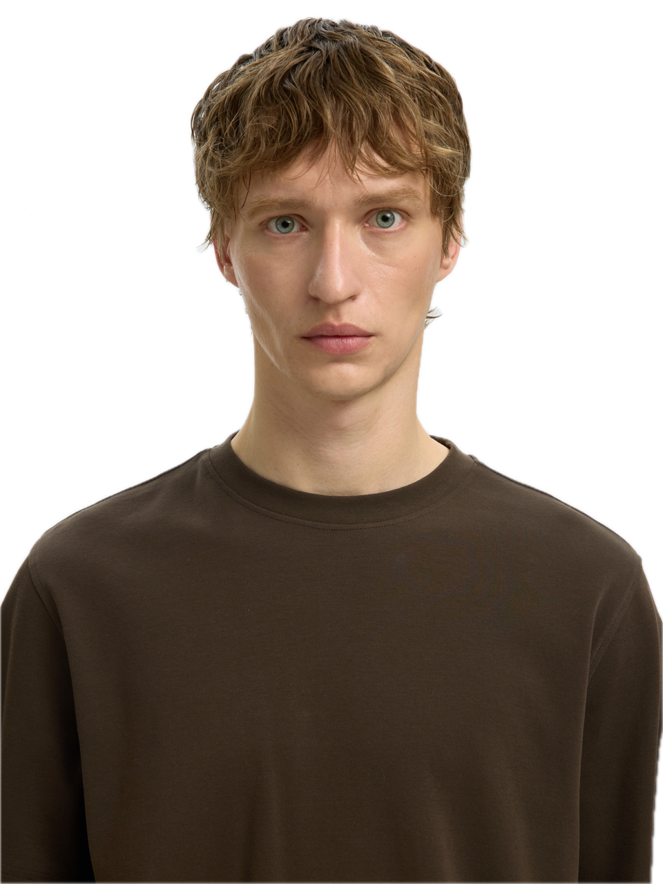 Taj Mid WGT Peach SS O Neck