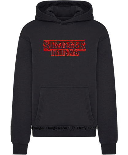 Stranger Things Neon Sign Fluffy Hoody