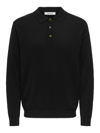 Loui Reg 12 LS Mel Polo Knit