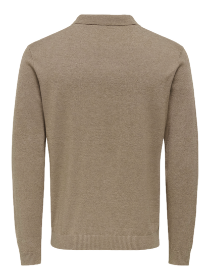 Loui Reg 12 LS Mel Polo Knit