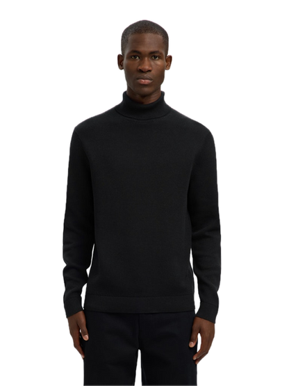 Dane LS Knit Structure Roll Neck