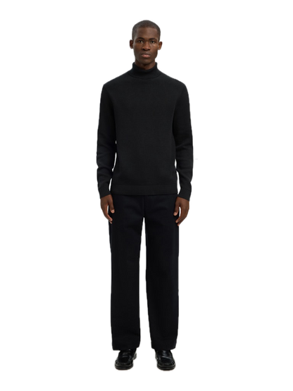 Dane LS Knit Structure Roll Neck