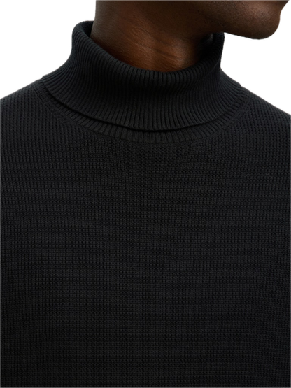Dane LS Knit Structure Roll Neck