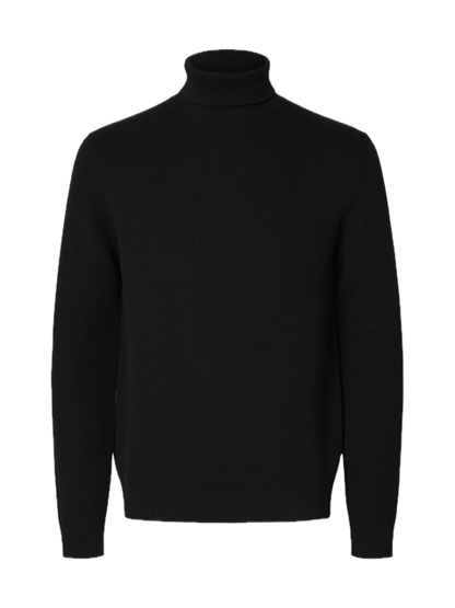Dane LS Knit Structure Roll Neck
