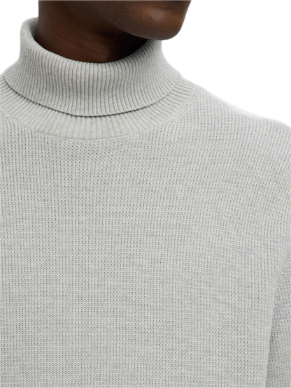 Dane LS Knit Structure Roll Neck