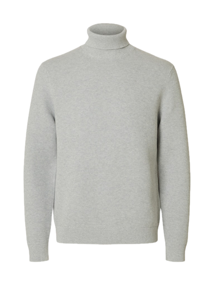 Dane LS Knit Structure Roll Neck