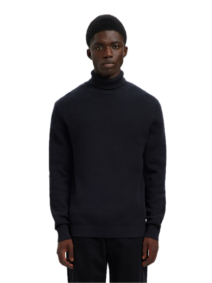 Dane LS Knit Structure Roll Neck