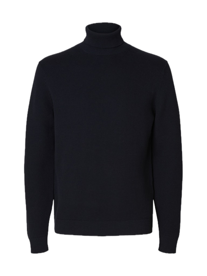 Dane LS Knit Structure Roll Neck