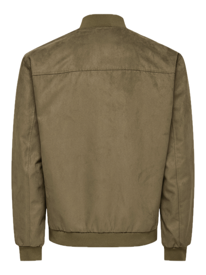 Lucas Fake Suede Bomber