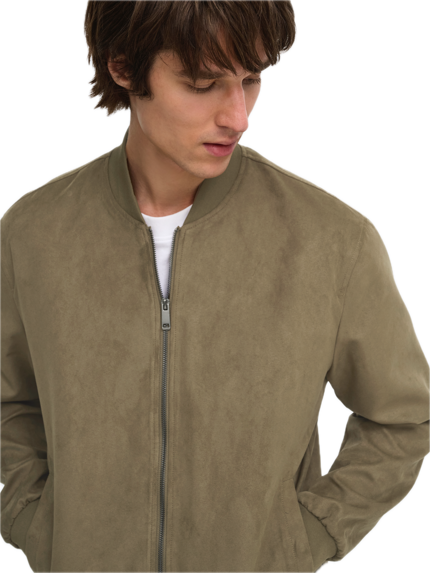 Lucas Fake Suede Bomber
