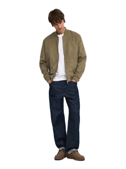 Lucas Fake Suede Bomber