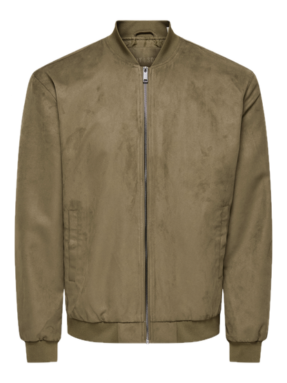 Lucas Fake Suede Bomber