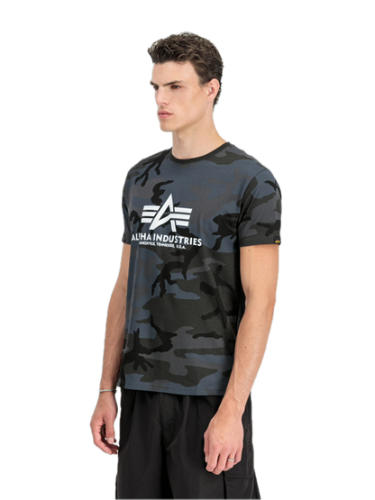 T-shirt camouflage imprimé au dos