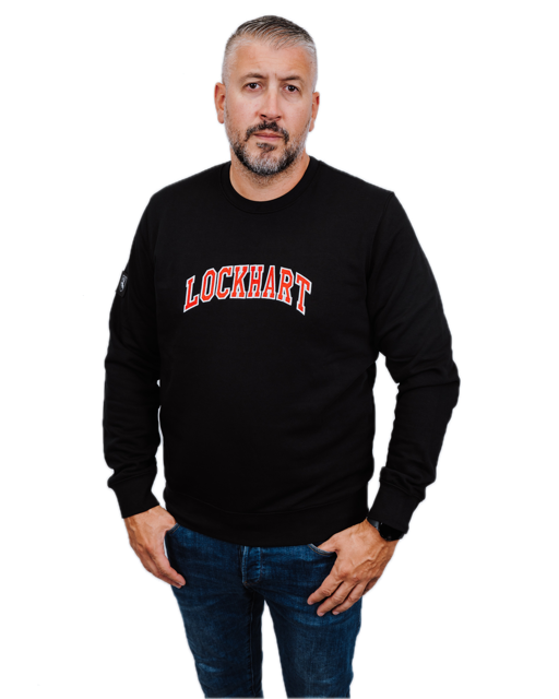 Sweatshirt "Bent" gestickt schwarz