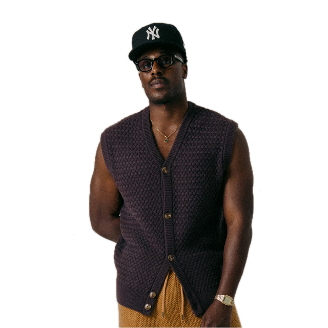 Blkvis Script Cable Knit Vest