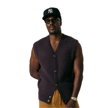 Blkvis Script Cable Knit Vest