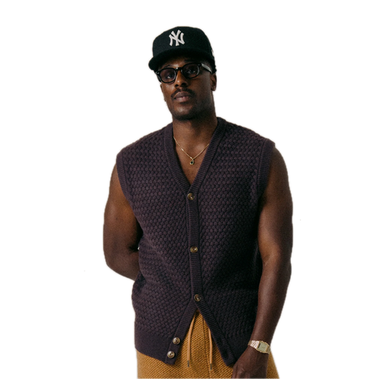 Blkvis Script Cable Knit Vest