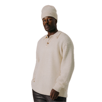 Blkvis Script Cable Knit Polo