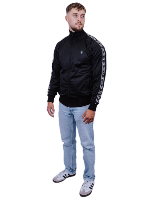 Taped Trainingsjacke schwarz