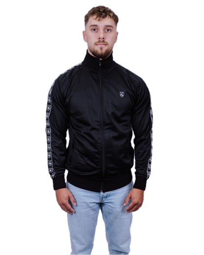 Taped Trainingsjacke schwarz
