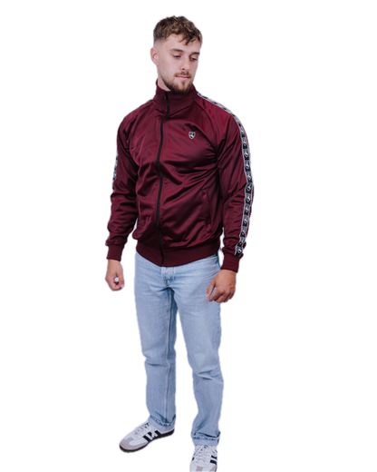 Taped Trainingsjacke burgundy