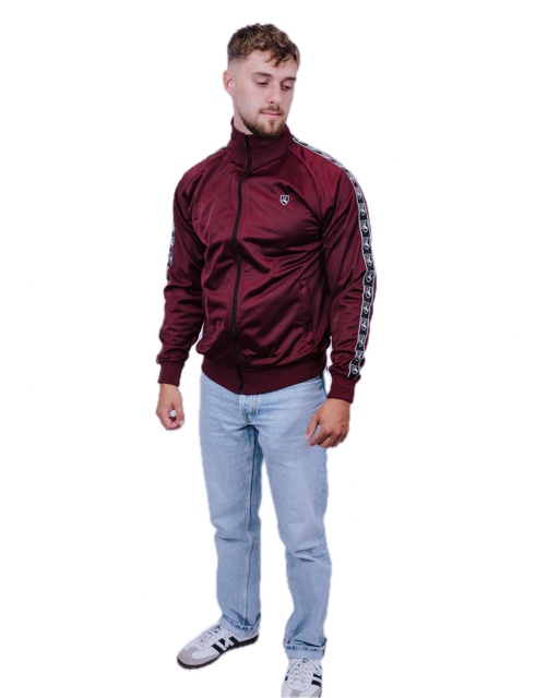 Taped Trainingsjacke burgundy