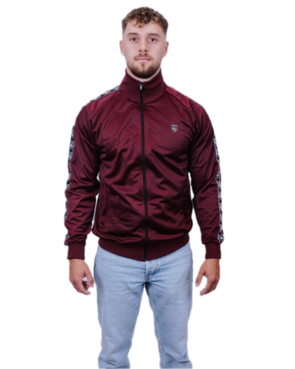 Taped Trainingsjacke burgundy
