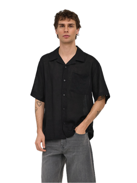 Laurence Linen Resort Collar SS