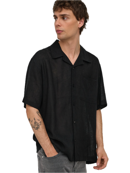 Laurence Linen Resort Collar SS