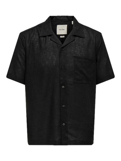 Laurence Linen Resort Collar SS