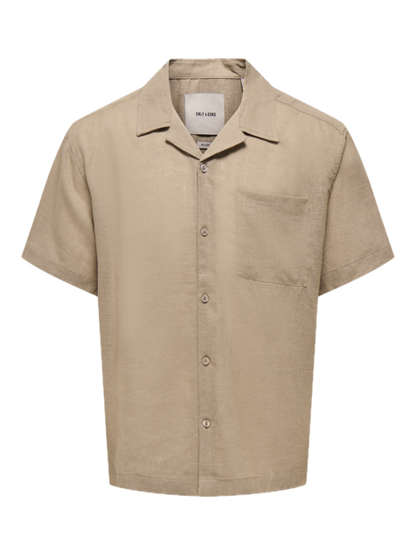 Laurence Linen Resort Collar SS