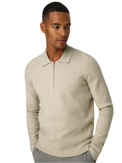 Cooper Reg LS 12 HalfZip Polo
