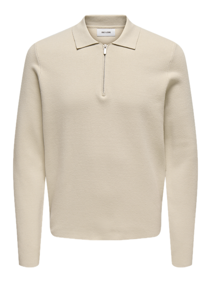 Cooper Reg LS 12 HalfZip Polo