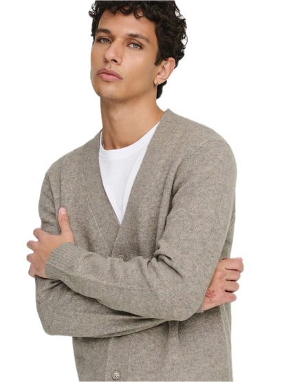 Ray Reg LS Cardigan Knit