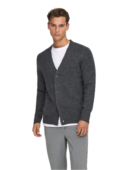 Ray Reg LS Cardigan Knit