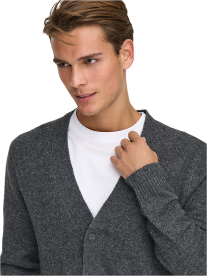 Ray Reg LS Cardigan Knit