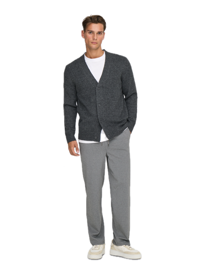 Ray Reg LS Cardigan Knit