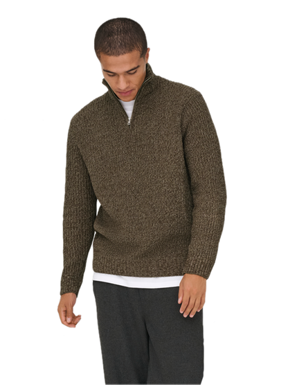 Join Reg LS High Neck Knit Camp