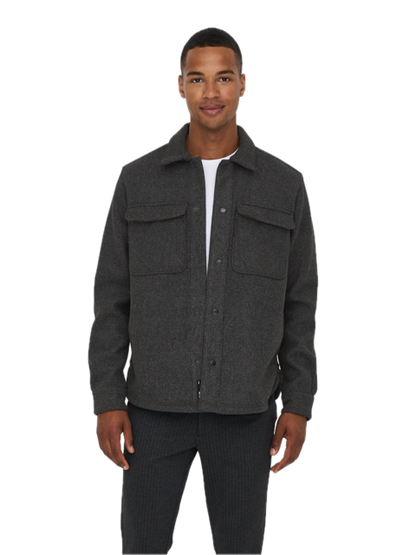 Ash OVR Woolen Look PKT LS Shirt