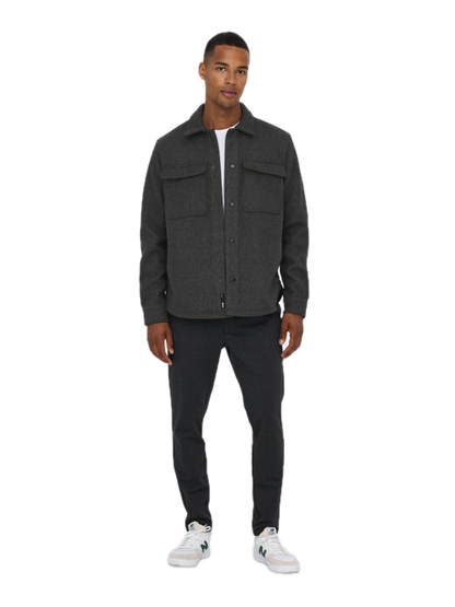 Ash OVR Woolen Look PKT LS Shirt