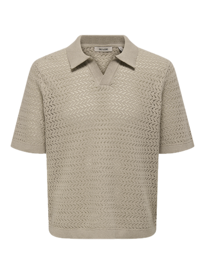 Nyle 5 SS Split Polo Knit