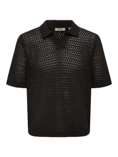 Nyle 5 SS Split Polo Knit